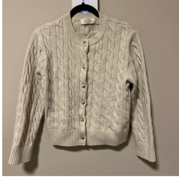 TILLIDIE WCONCEPT Nina Cashmere Cardigan (Cream) one size - Picture 4 of 9